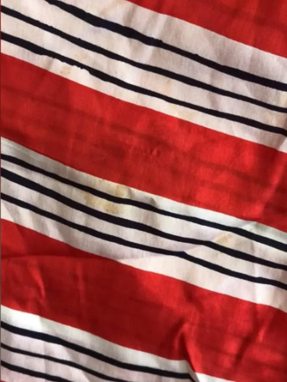 Vintage Vera Neumann Silk Scarf Red White Blue
